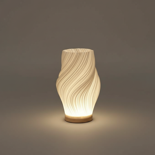 Wavecrest | Contemporary Table Lamp for Bedroom or Desk