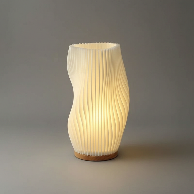 Wavecrest | Contemporary Table Lamp for Bedroom or Desk