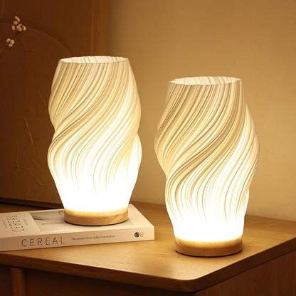 Wavecrest | Contemporary Table Lamp for Bedroom or Desk