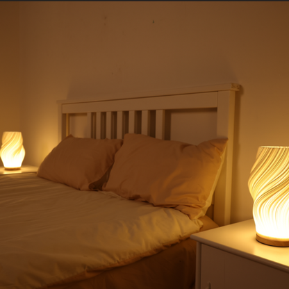 Wavecrest | Contemporary Table Lamp for Bedroom or Desk