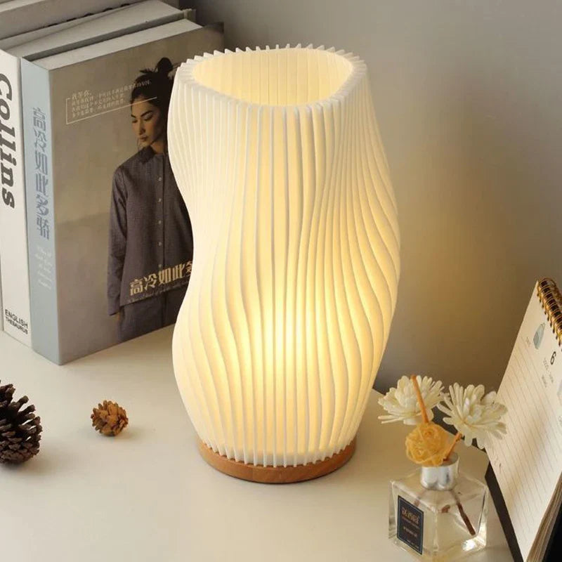 Wavecrest | Contemporary Table Lamp for Bedroom or Desk