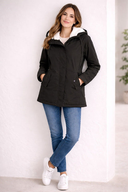 Sherpa-Lined Hooded Parka – Women's Padded Winter Coat