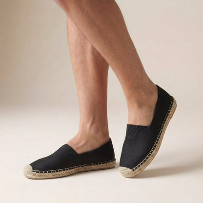 Women's Slip-On Espadrilles – Flat Jute Sole Canvas Flats