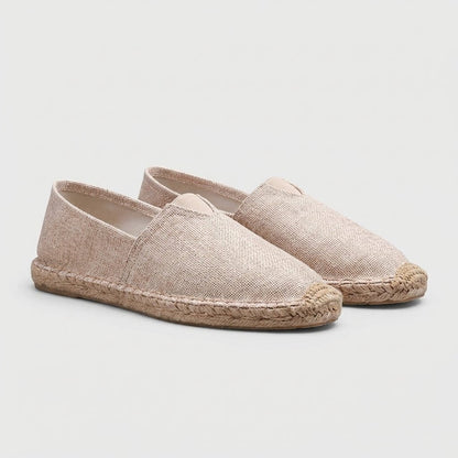 Women's Slip-On Espadrilles – Flat Jute Sole Canvas Flats