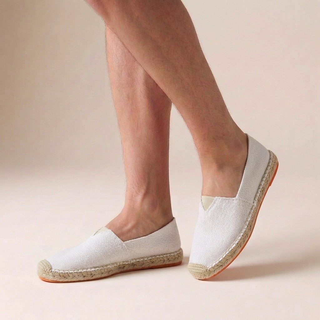 Women's Slip-On Espadrilles – Flat Jute Sole Canvas Flats