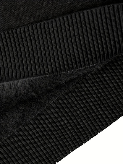 Fleece Lined Turtleneck Sweater – Slim Fit Knit Pullover