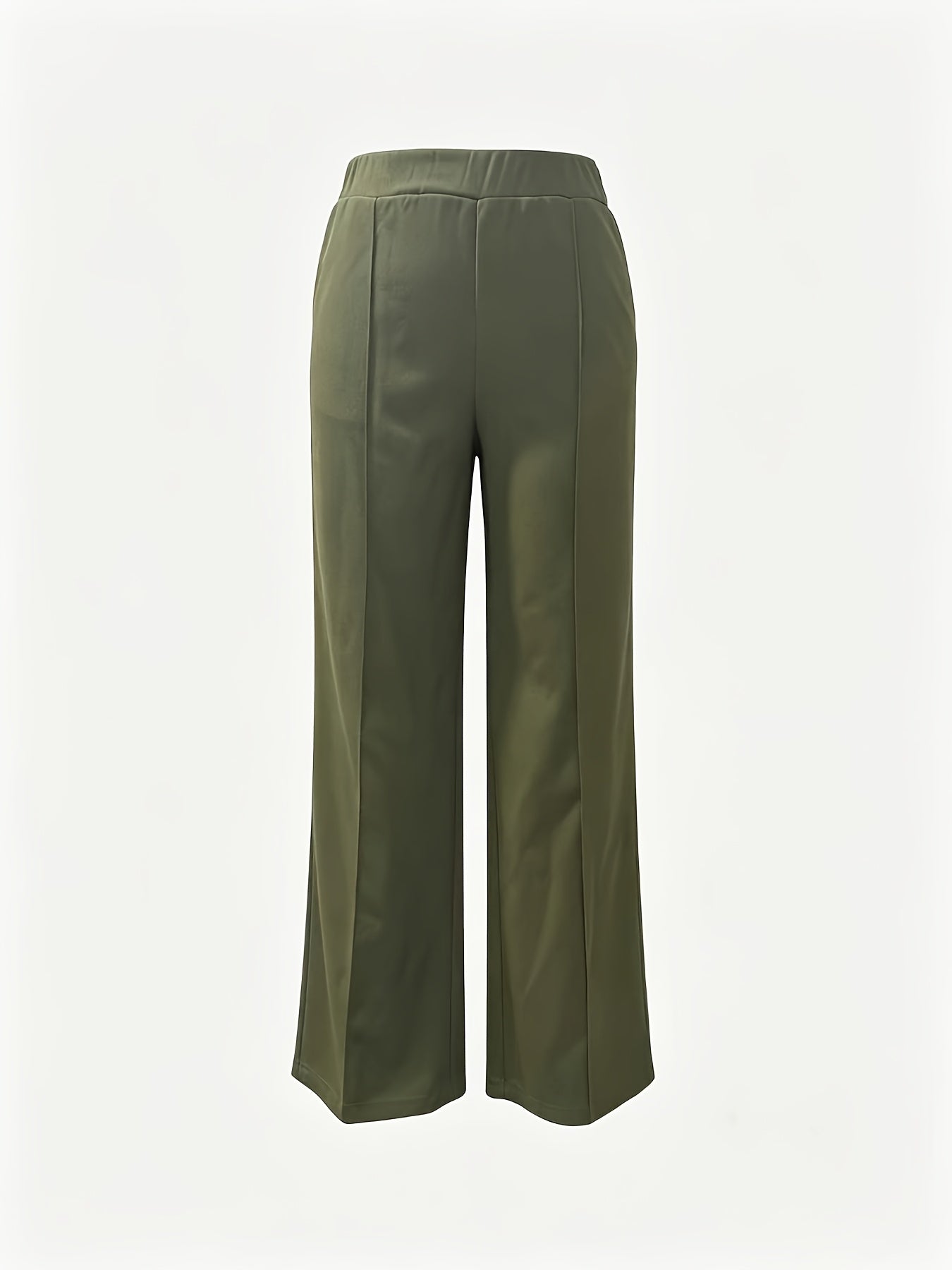Wide-Leg Dress Pants – High-Waisted Tailored Trousers with Pockets