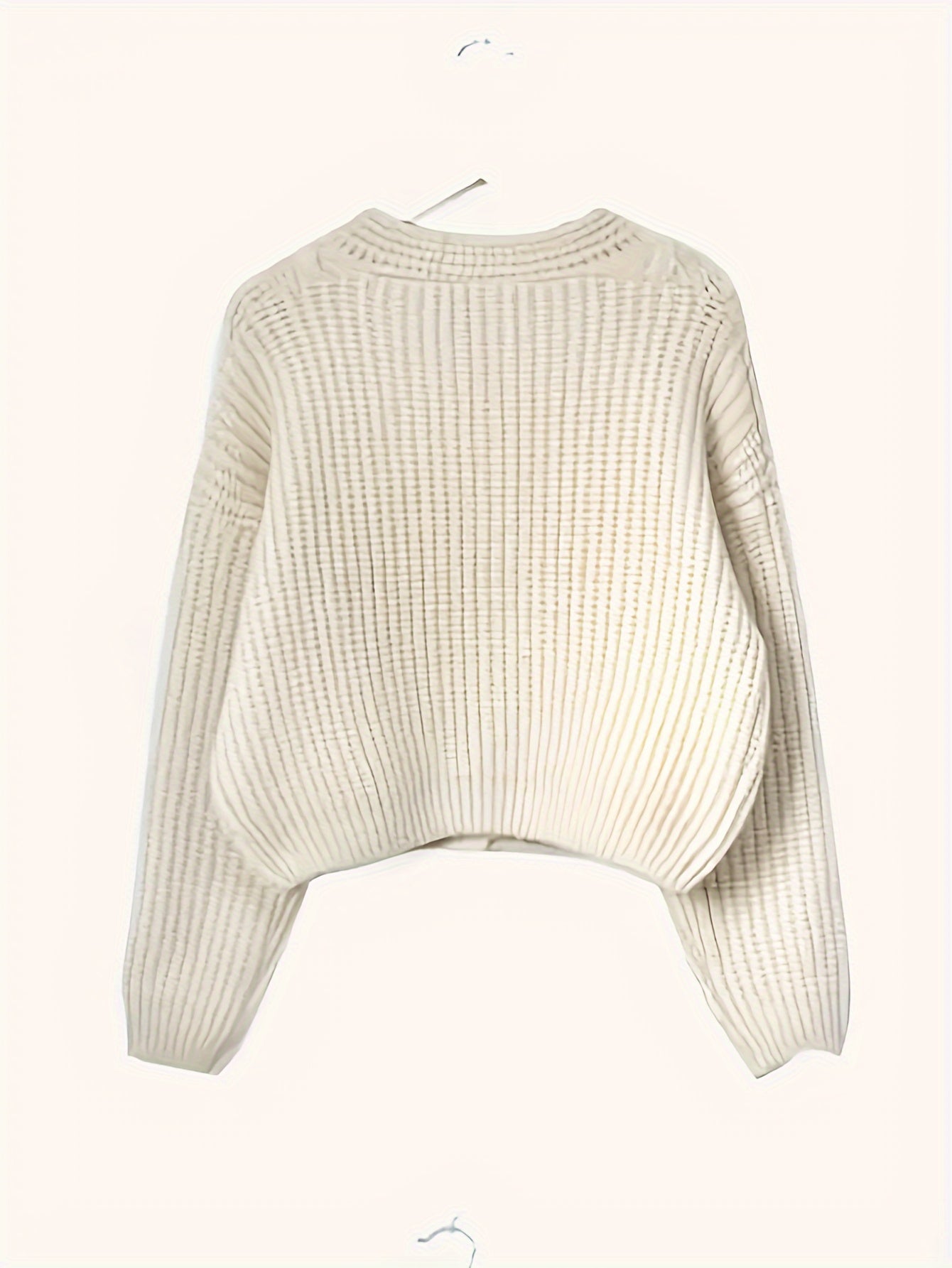 Cable Knit Chunky Cardigan – Oversized Button-Front Women's Sweater