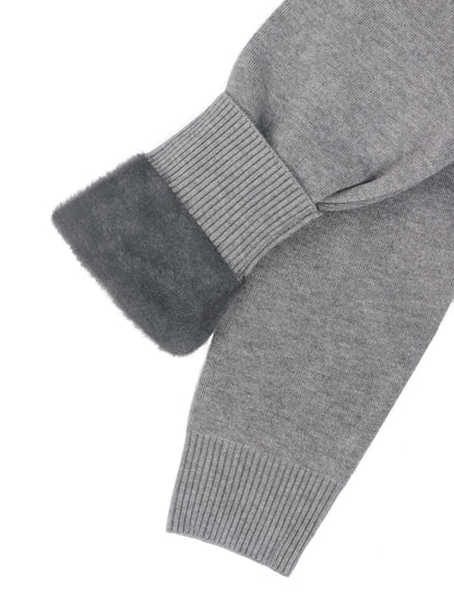Fleece Lined Turtleneck Sweater – Slim Fit Knit Pullover