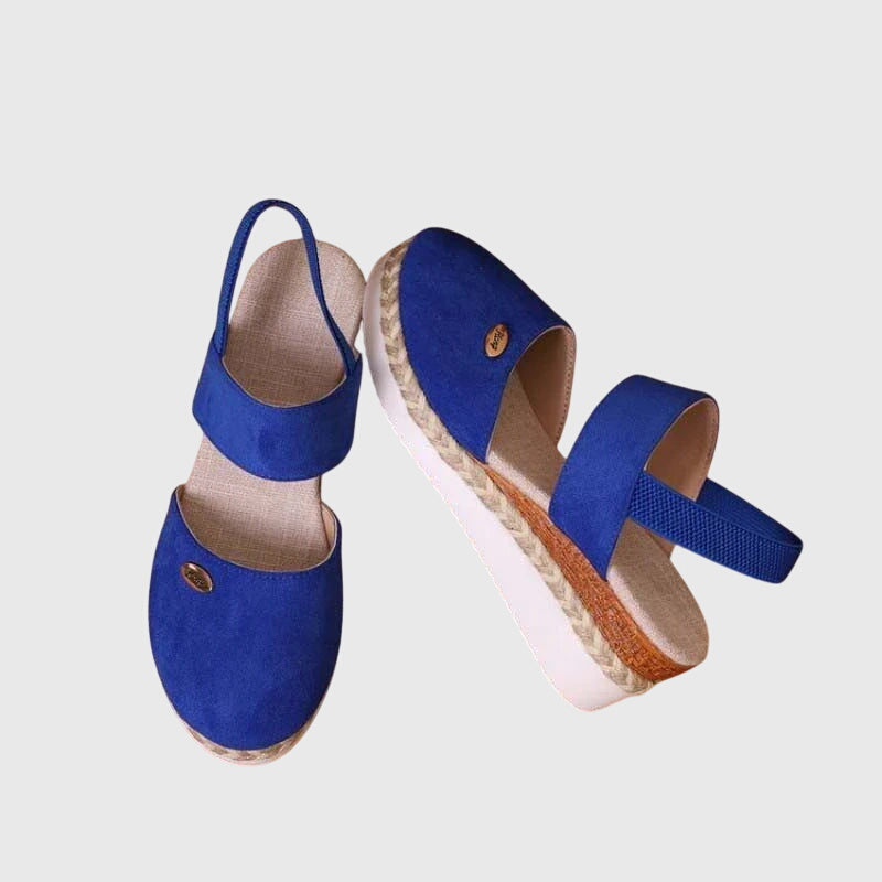 Espadrille Platform Wedge Sandals – Closed Toe Slingback Summer Sandals