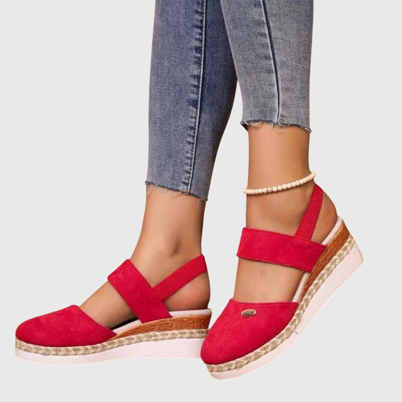 Espadrille Platform Wedge Sandals – Closed Toe Slingback Summer Sandals