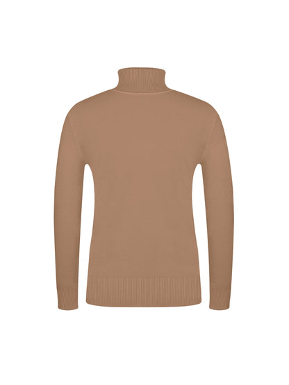 Fleece Lined Turtleneck Sweater – Slim Fit Knit Pullover