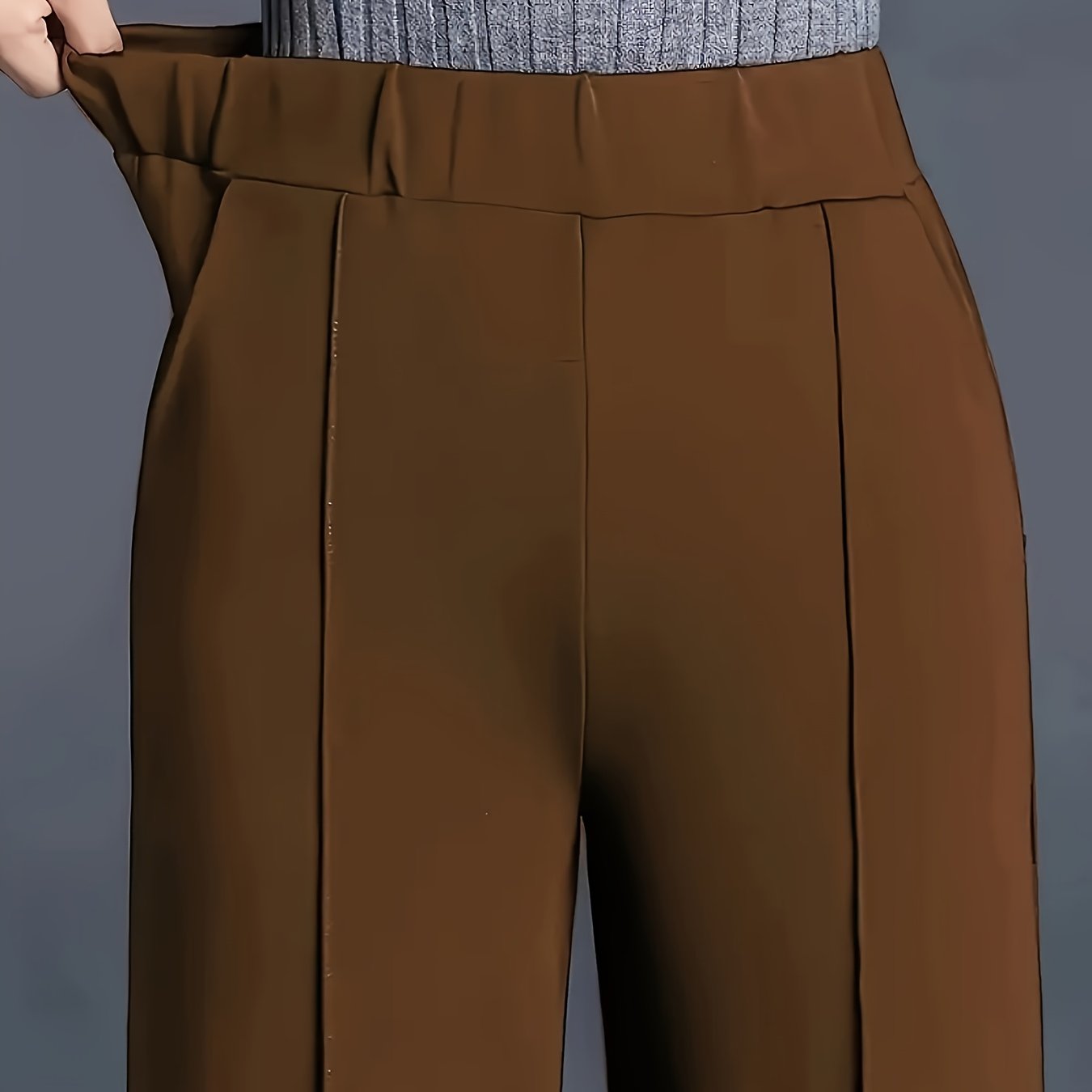 Wide-Leg Dress Pants – High-Waisted Tailored Trousers with Pockets
