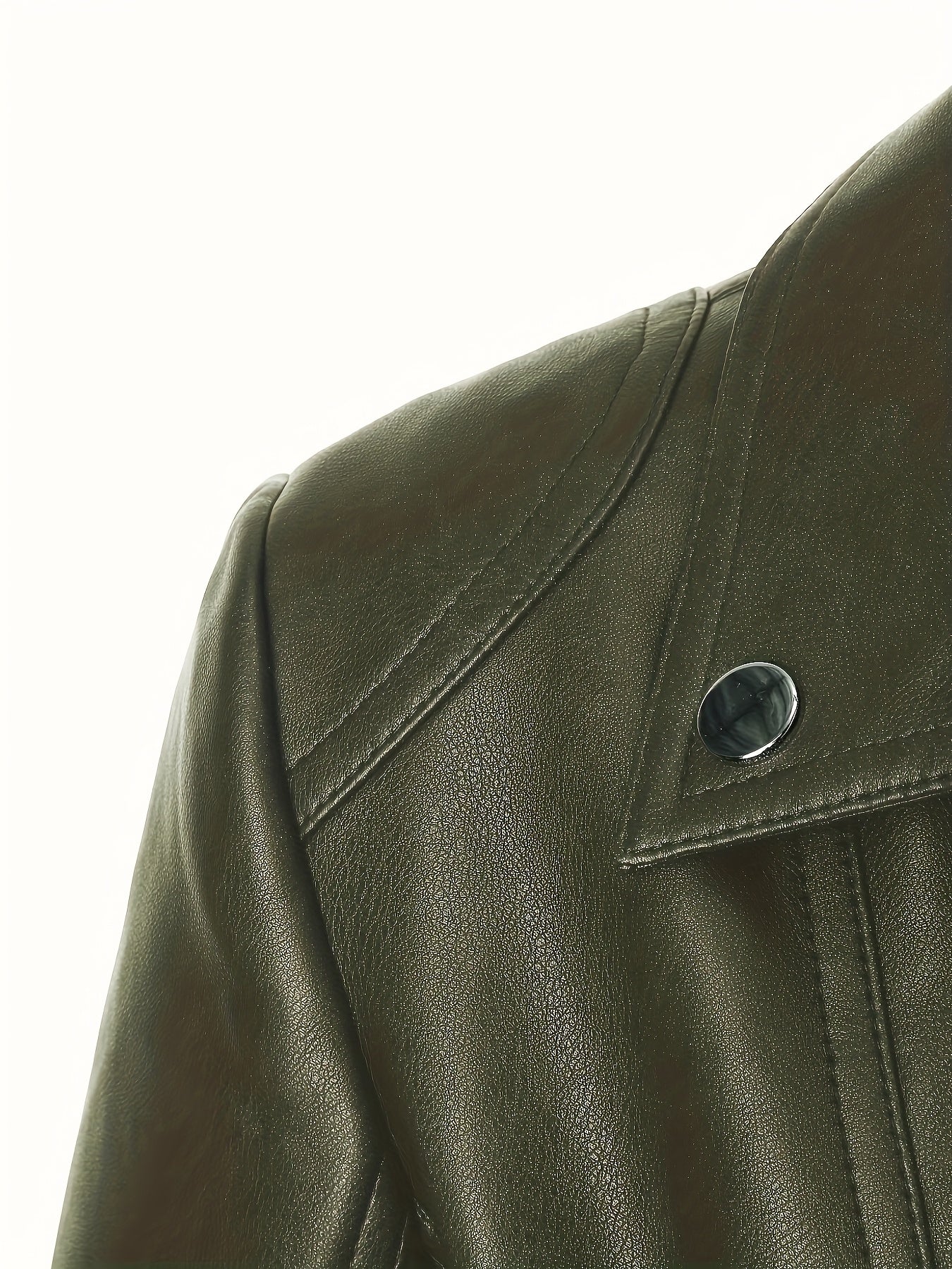Faux Leather Moto Jacket – Asymmetric Zip Cropped Biker Jacket