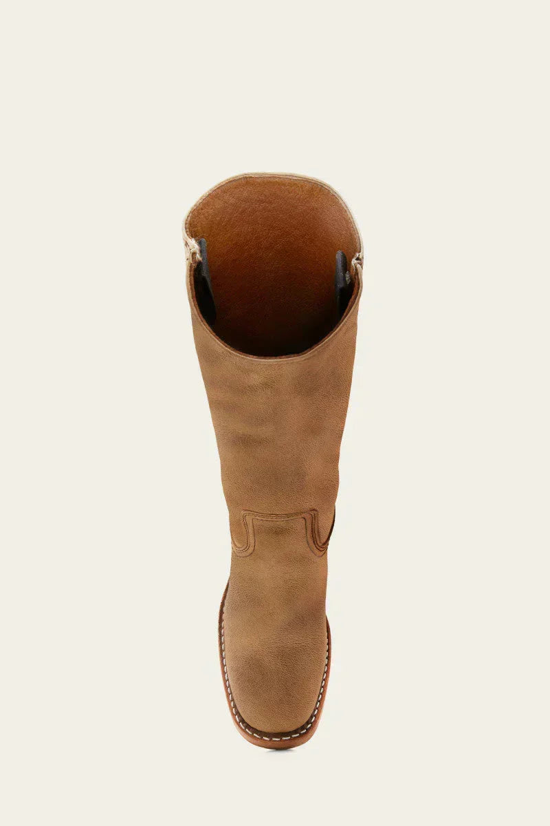 Women's Leather Knee High Boots – Side Zip Block Heel Tall Boot
