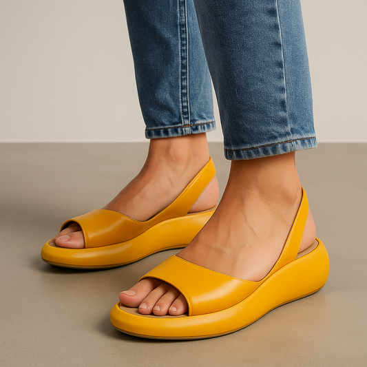 Women's Platform Slingback Sandals – Open Toe Cushioned Sole Summer Sandal