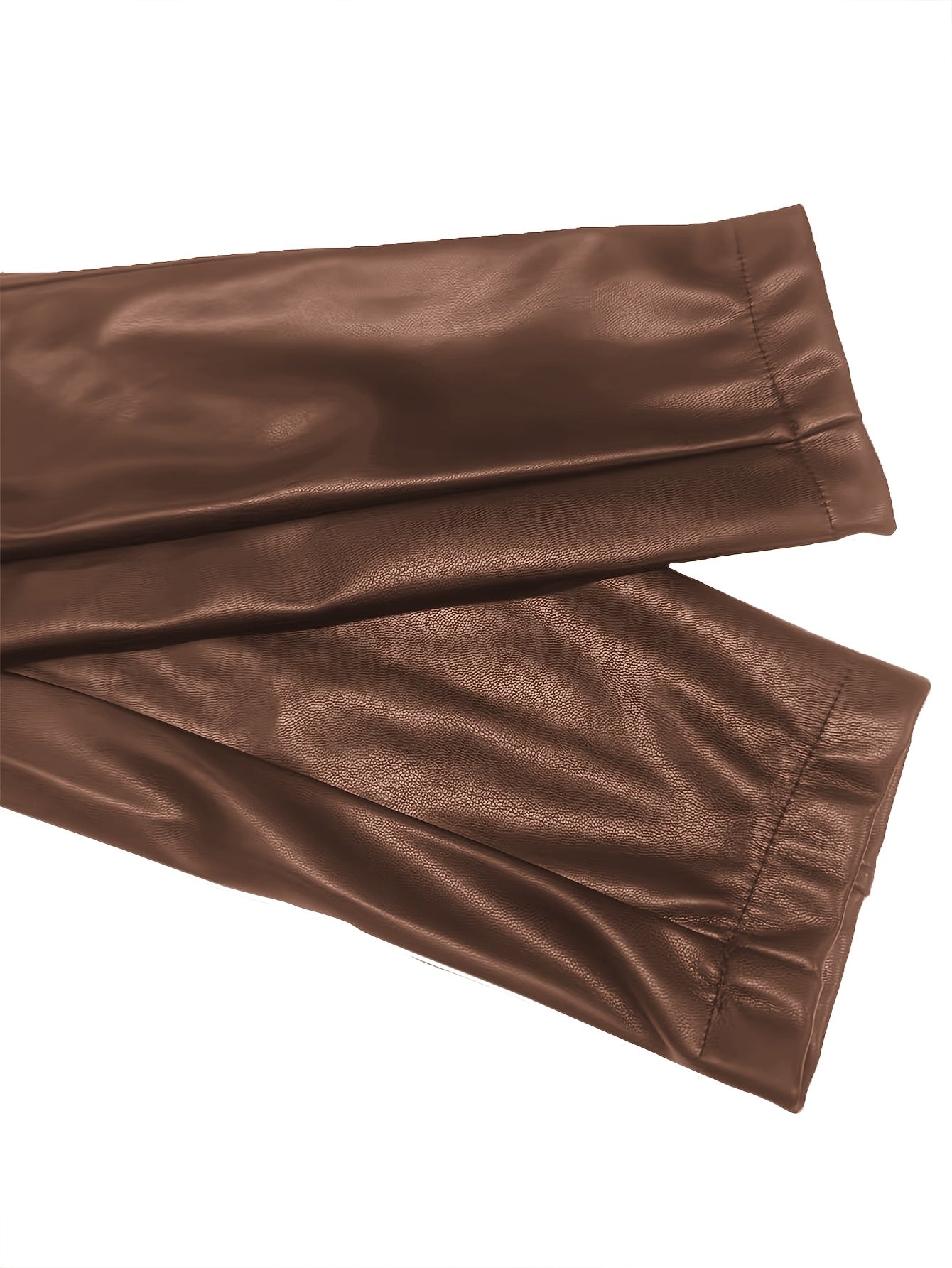 Faux Leather Cropped Moto Jacket – Stand Collar Zip-Up
