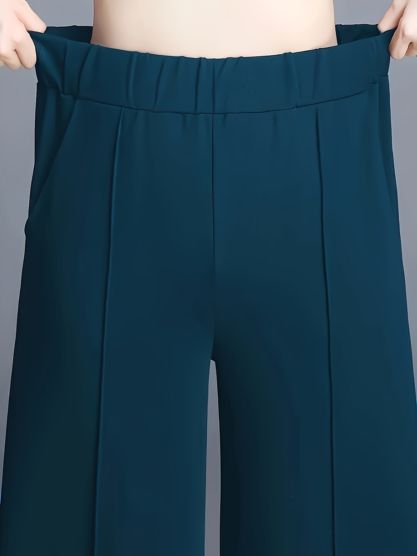 Wide-Leg Dress Pants – High-Waisted Tailored Trousers with Pockets