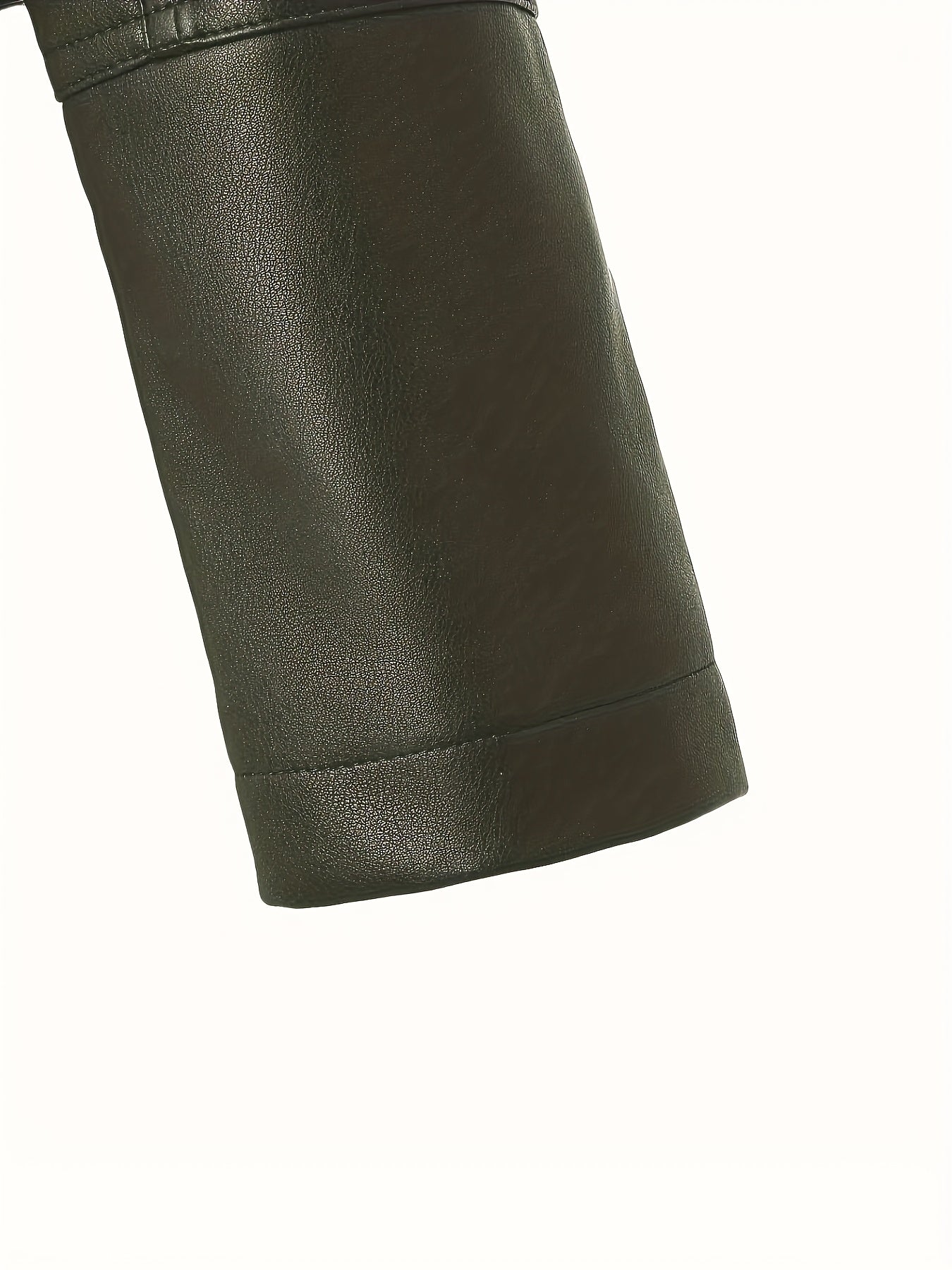 Faux Leather Moto Jacket – Asymmetric Zip Cropped Biker Jacket