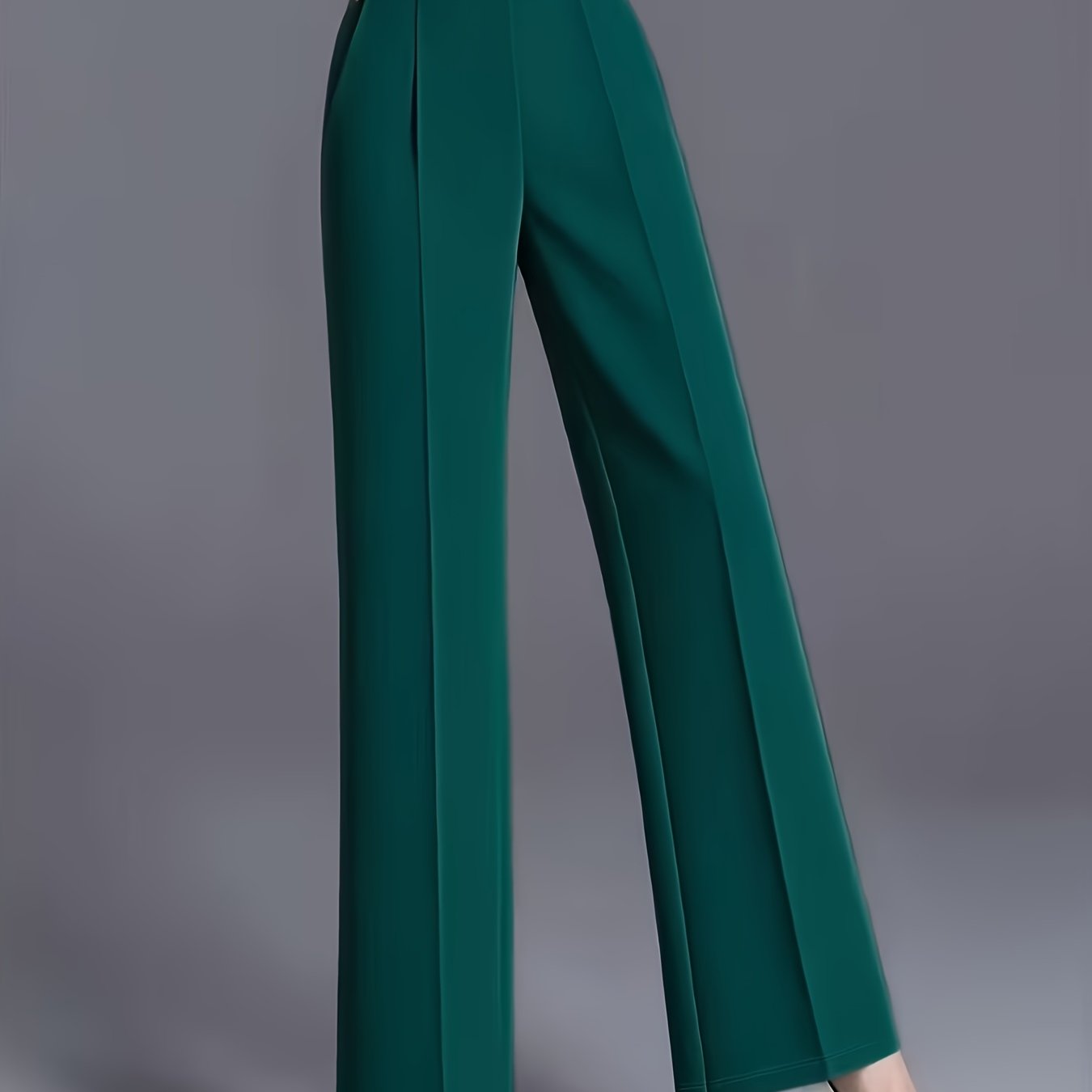 Wide-Leg Dress Pants – High-Waisted Tailored Trousers with Pockets