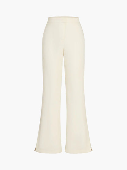 Strapless Corset Top Wide Leg Pants Set – Button-Front Tailored Two-Piece
