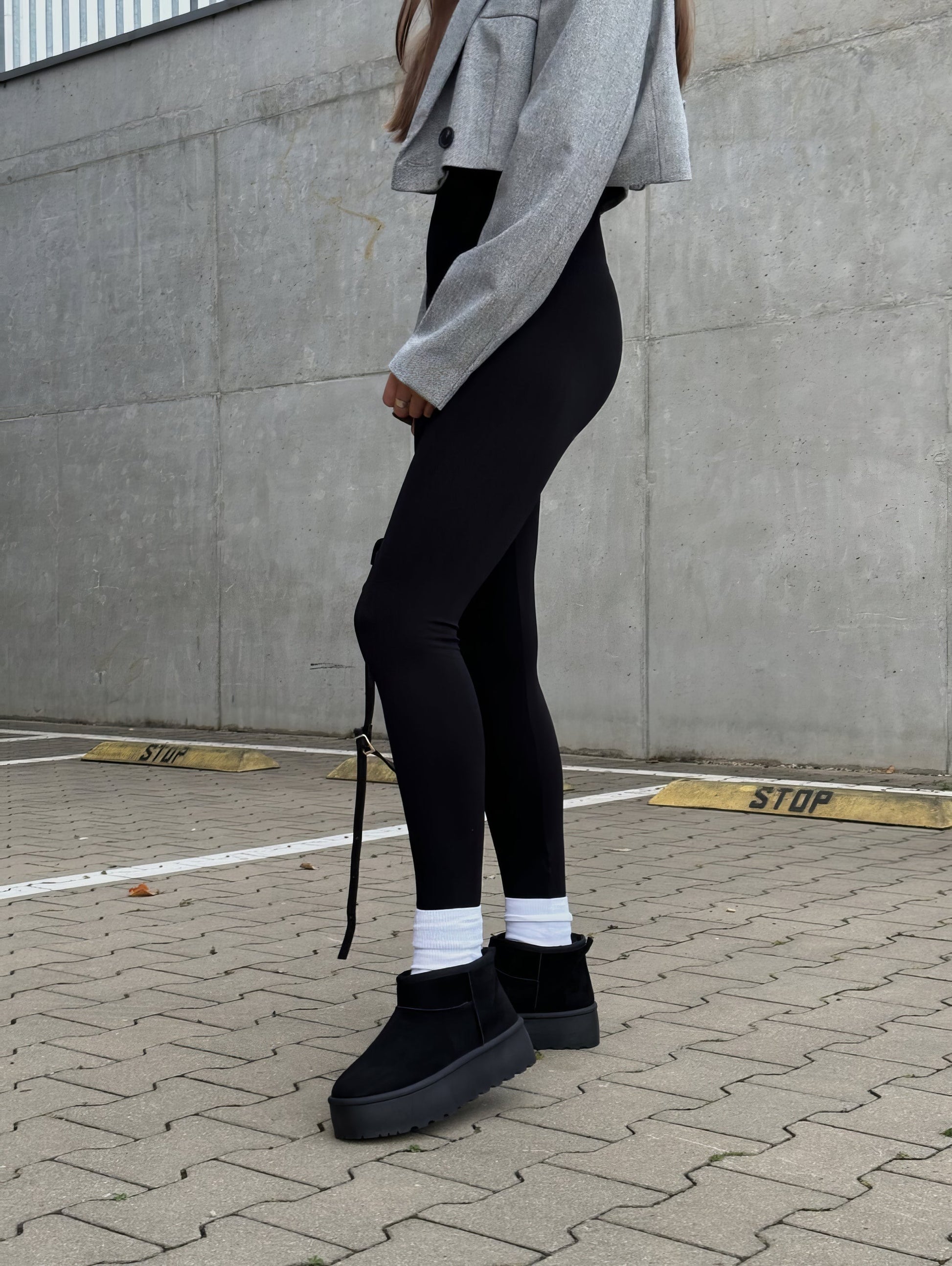 Suede Platform Mini Ankle Boots – Lug Sole Pull-On Booties