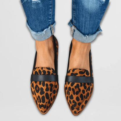 Pointed Toe Suede Loafers – Women's Flat Slip-On Penny Loafer