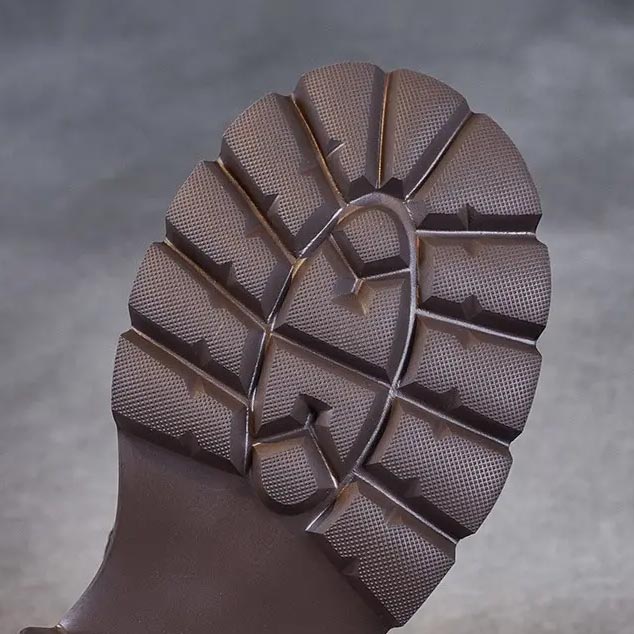 Leather Platform Lace-Up Ankle Boots – Chunky Lug Sole Side Zip