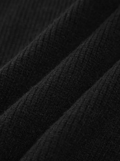 Oversized Mock Neck Sweater – Chunky Knit Whipstitch Trim