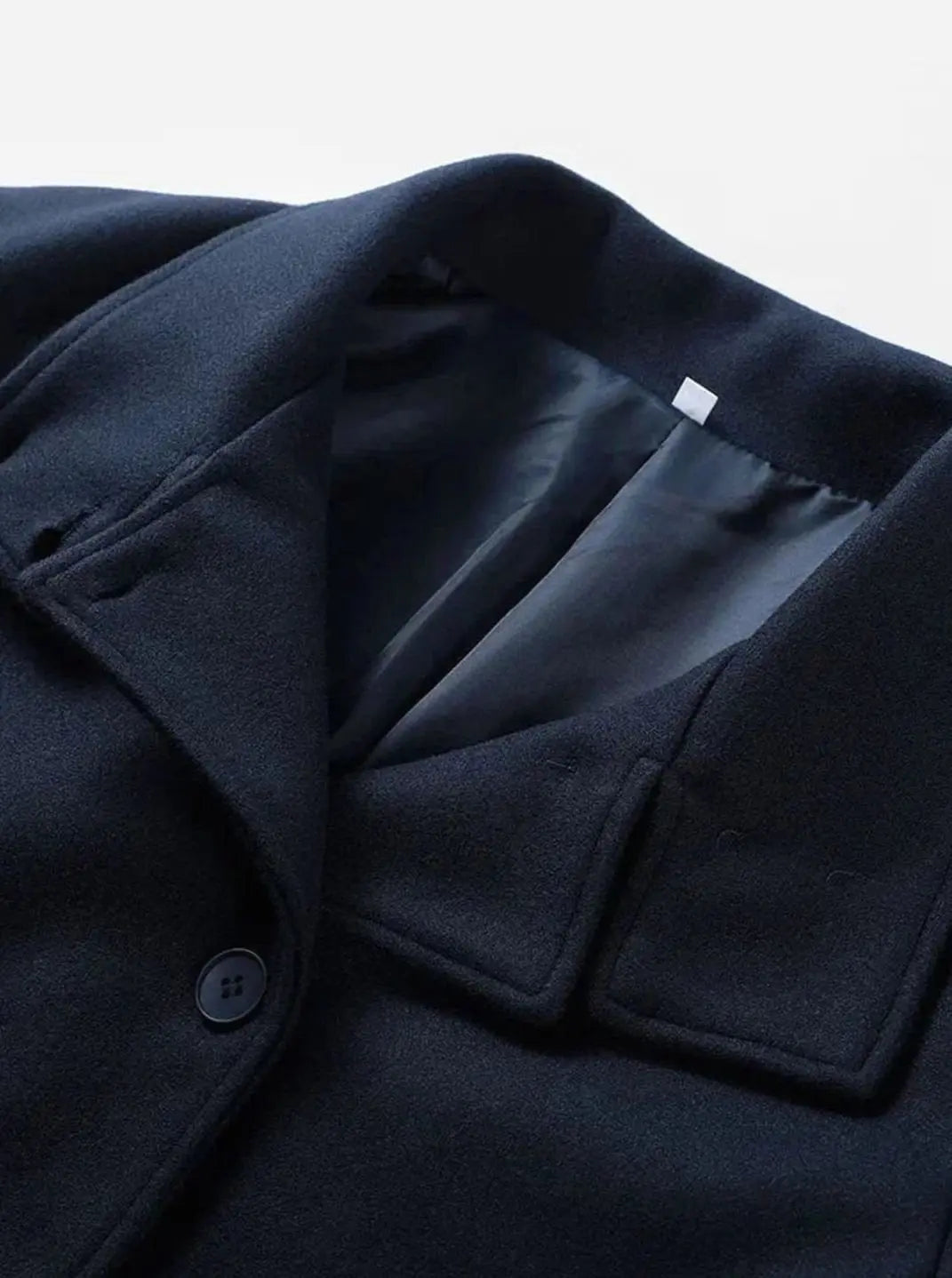 Women's Short Stand Collar Coat – Cropped Button-Up Outerwear