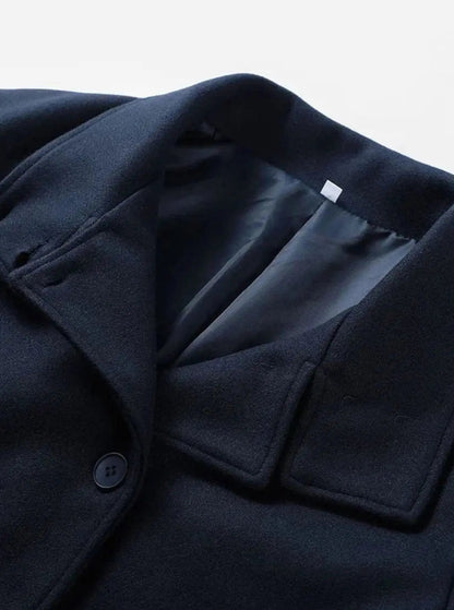 Women's Short Stand Collar Coat – Cropped Button-Up Outerwear